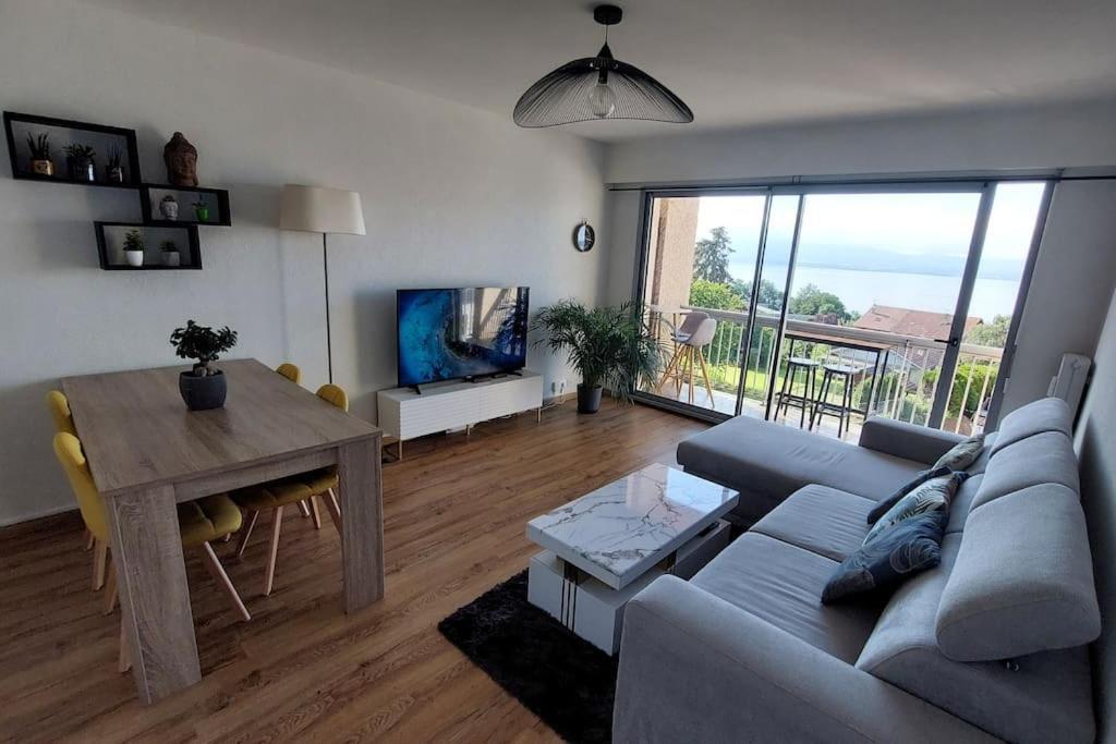 Appart Cosy Avec Vue Sur Le Lac Leman 에비앙레스벵즈 외부 사진