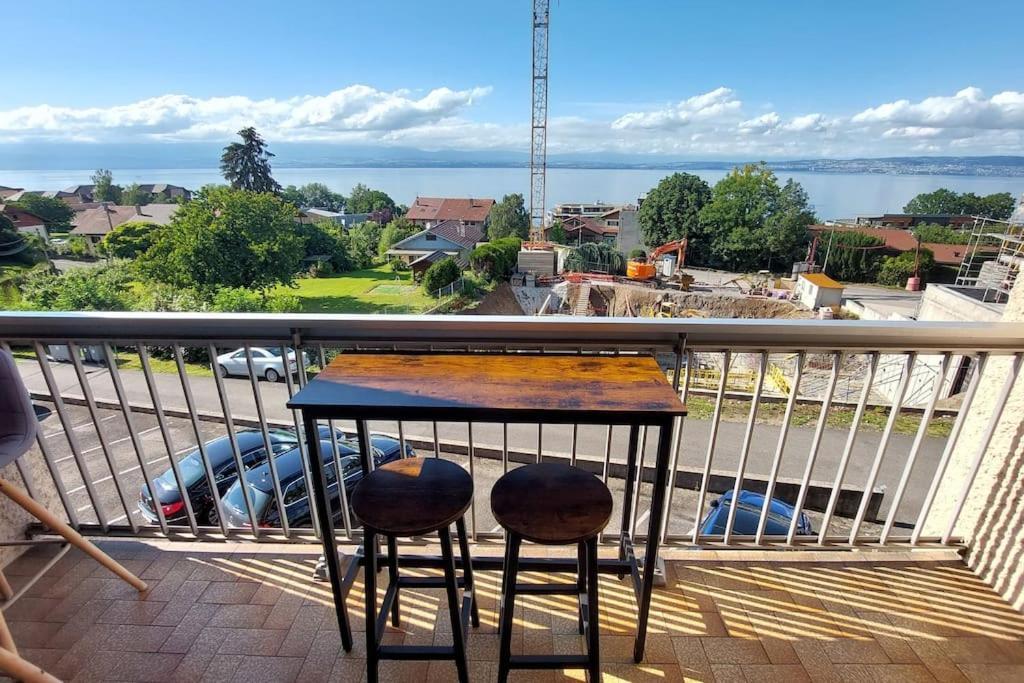 Appart Cosy Avec Vue Sur Le Lac Leman 에비앙레스벵즈 외부 사진